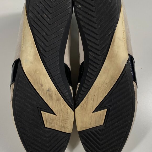 Salvatore Ferragamo Low Top Colour Black Sneakers Size 7 - Picture 10 of 12